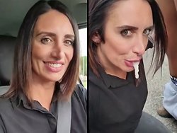 masturbation, française - Elle se fait accoster par un inconnu et lui suce la queue