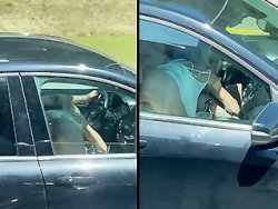 fellation, Salope - Un routier filme une nana en train de pomper la queue de son mec