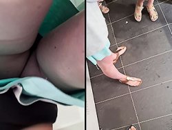 française, voyeur - Je filme sous la jupe d'une maman