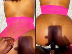 française, black - Je baise en levrette ma métisse black
