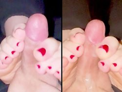 française, Footjob - Une bonne branlette avec ses pieds