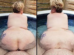 française, levrette - Une vieille salope française baise dans le jacuzzi avec son époux
