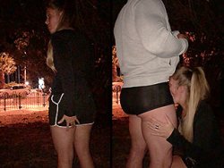 fellation, française - Pipe gourmande d’une blonde sexy dans notre lotissement