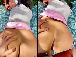 française, levrette - Levrette sauvage au pique-nique, ma femme se fait démonter en plein champ