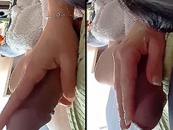 française, branlette - J'adore caresser la grosse bite de mon mari