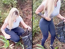 fellation, française - Pipe sauvage dans les bois entre deux champignons