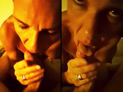 fellation, française - Ma chienne de femme en train de me pomper lentement la bite