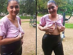 fellation, française - Un laideron me suce la bite dans un parc