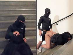 française, beurette - Une salope arabe se fait foudroyer dans une citée