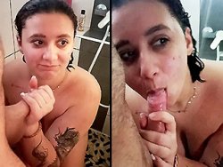 fellation, française - Ma nana m'offre une fellation parfaite sous la douche