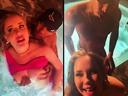 blonde, exhibition - Il filme sa copine se faire prendre par un inconnu