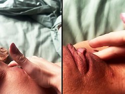 française, chatte rasée - J'adore caresser ma petite chatte rasée