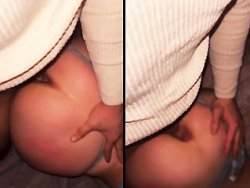 branlette, plan cul - Ma métisse branle ma grosse queue et me vide les couilles