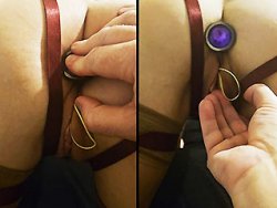 française, Sextoy - Un puissant orgasme en ayant un plug dans le cul