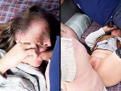 française, Trio - Baisée en trio dans la camionnette