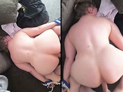 mature, française - Ma chienne attachée se fait remplir en levrette