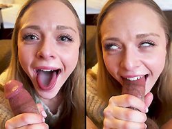 fellation, grosse bite - Elle se laisse filmer en train de pomper son copain