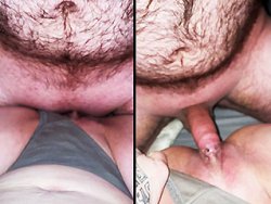 mature, française - Baise matinale en missionnaire dans sa chatte rasée