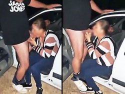 fellation, française - Ma femme suce deux voyeurs en même temps