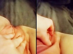 masturbation, française - Je caresse mon clitoris par-dessus ma culotte trempée