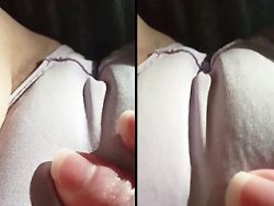 française, Clitoris - J'exhibe mon clitoris sous ma culotte