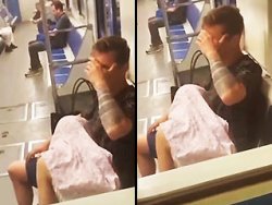 fellation, ivre - Une salope bourrée suce son mec dans le métro