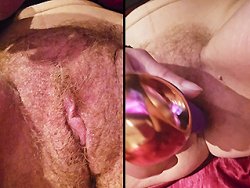 française, vibro - Une chatte poilue prend son pied avec un vibro