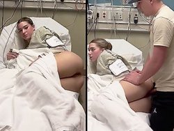exhibition, bonasse - Baisée par son mec dans une chambre d'hôpital