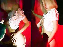 ivre, exhibition - Une blonde ivre s'exhibe en discothèque