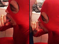 fellation, française - Une pipe baveuse dans une tenue coquine