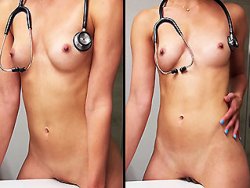 masturbation, exhibition - Elle se sert de son lavabo pour se masturber