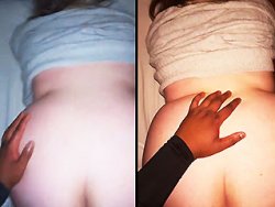 française, levrette - Un black TTBM baise le gros cul de cette blanche