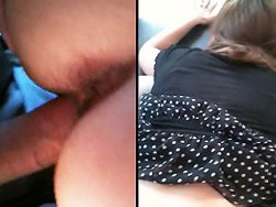 française, levrette - Ma femme sans culotte devant la télé