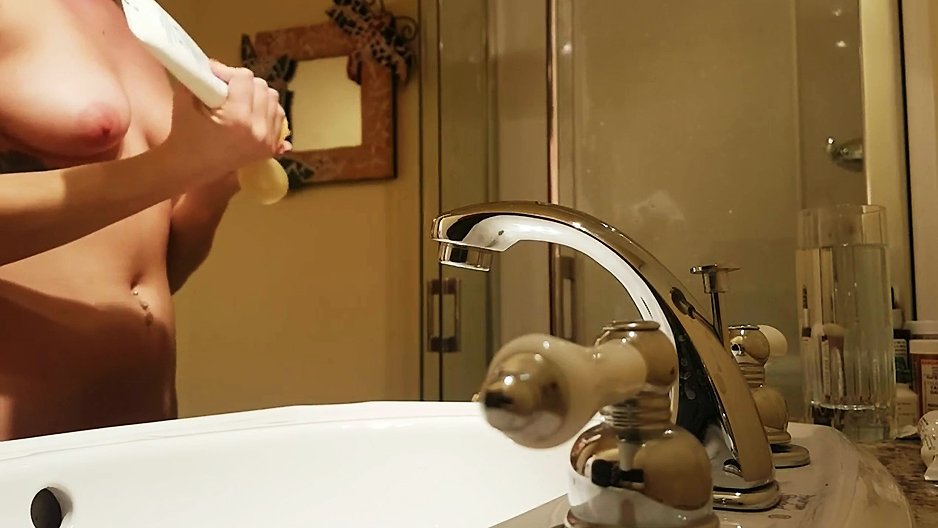 A pervert hides a small camera in the bathroom  
