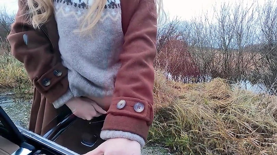 Une inconnu vient branler un mec dans sa voiture 